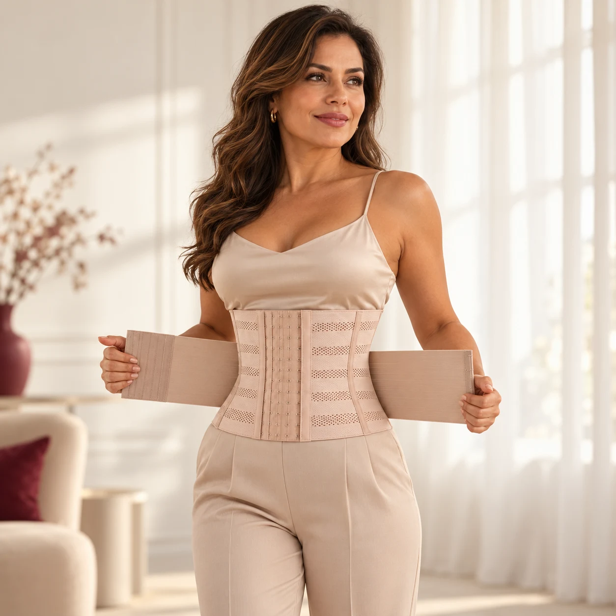 Campanha Intimais com cinta CurveFit bege